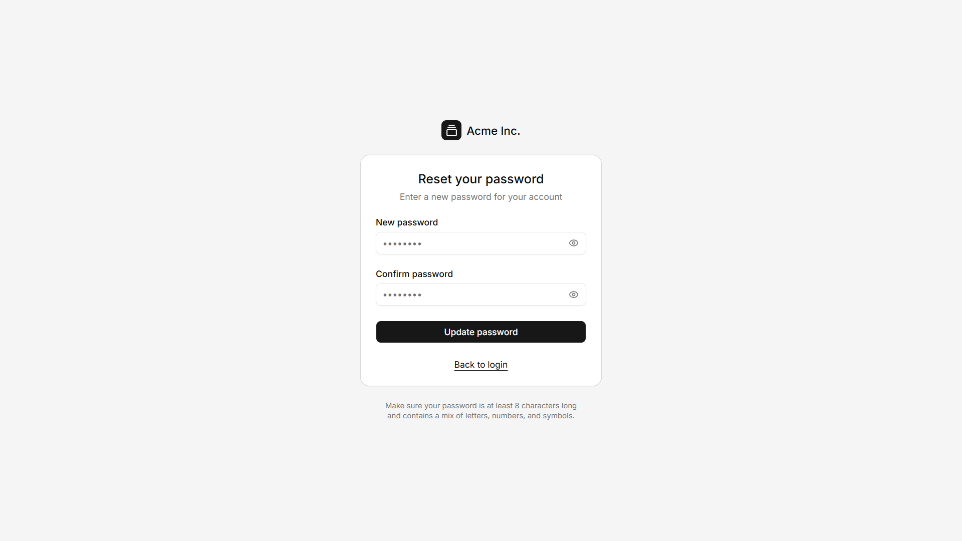 Reset Password