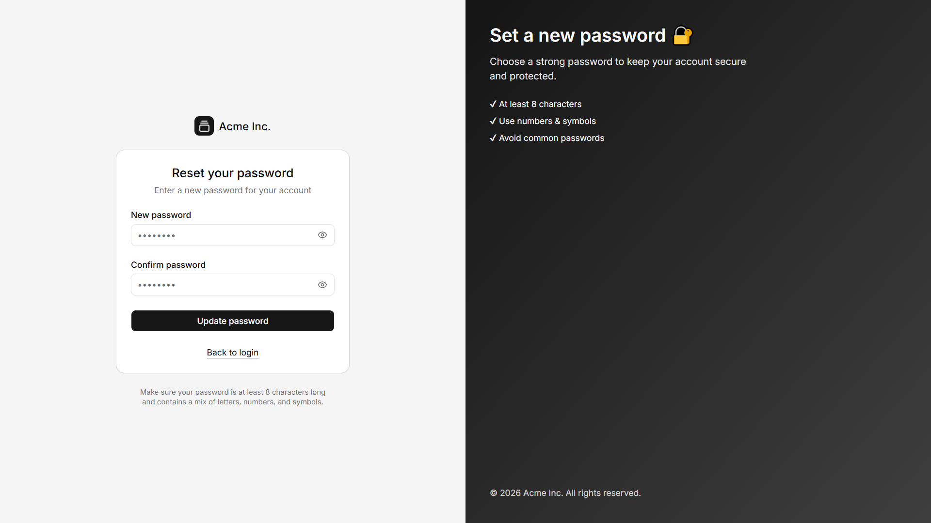 Reset Password
