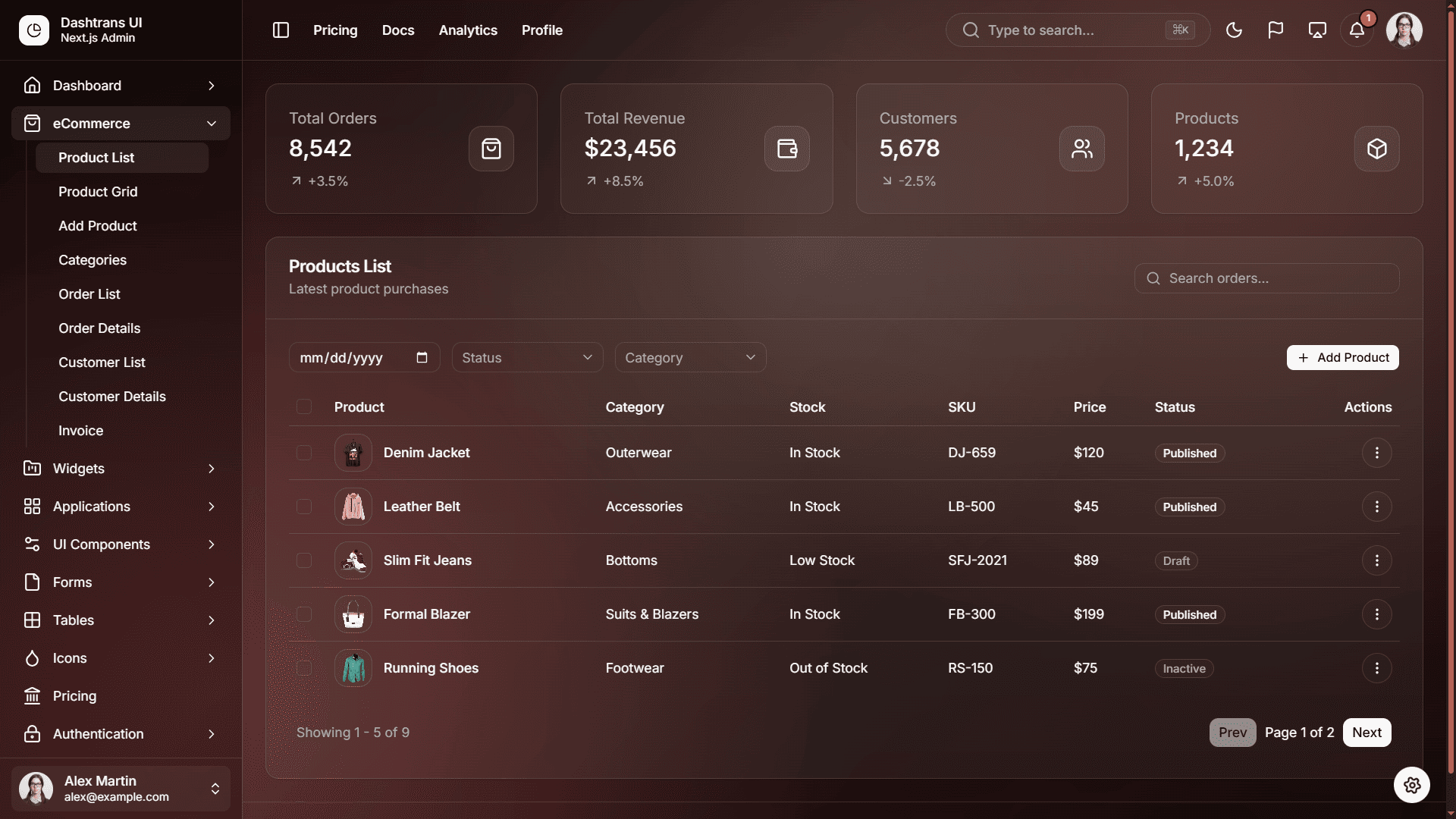 Dashtrans - Next.js 16 & ShadCN UI Admin Dashboard Template