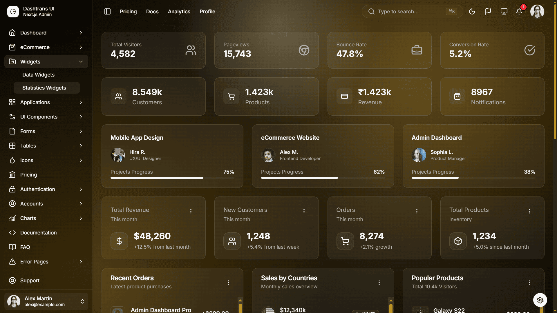 Dashtrans - Next.js 16 & ShadCN UI Admin Dashboard Template