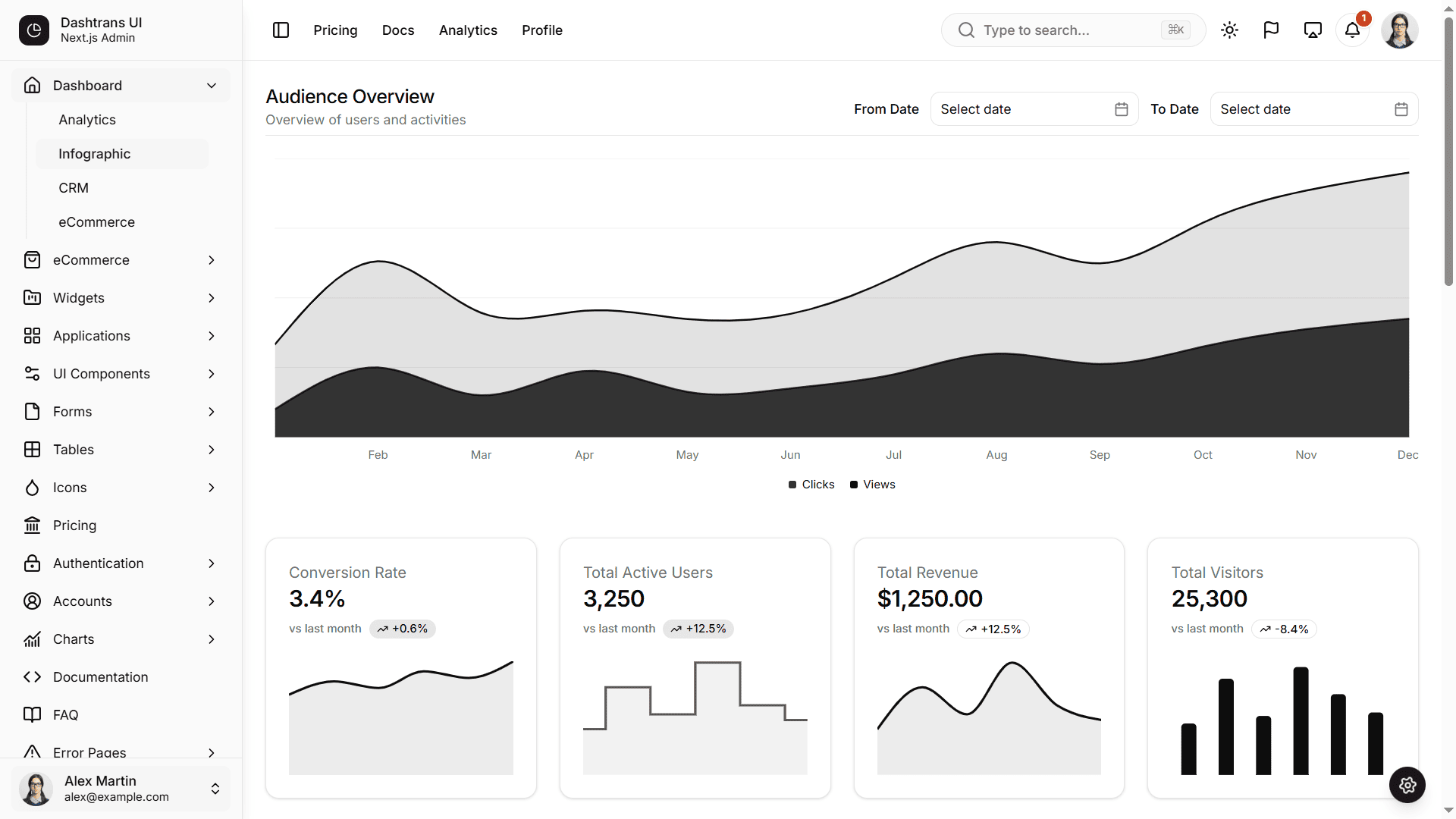 Dashtrans - Next.js 16 & ShadCN UI Admin Dashboard Template