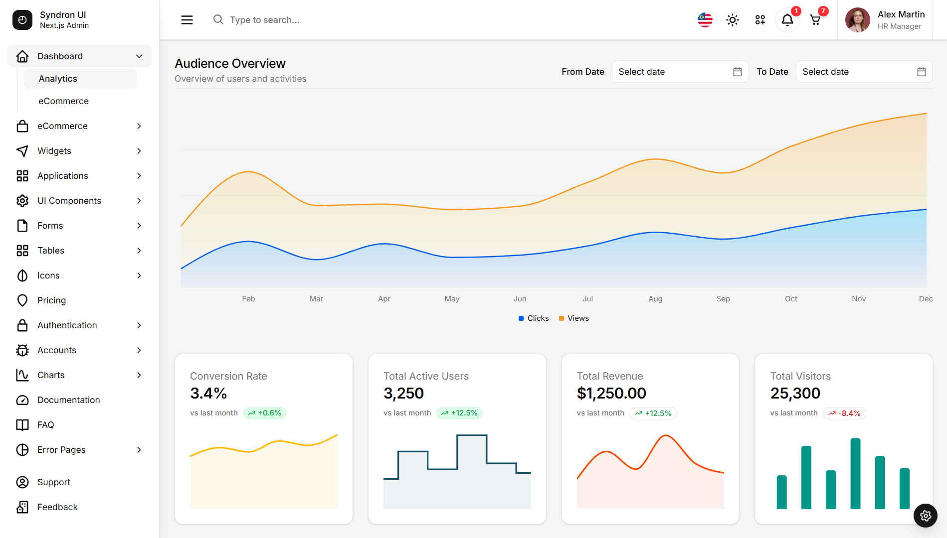 Syndron - Bootstrap 5, Tailwind CSS & Next.js Admin Dashboard Template - 1